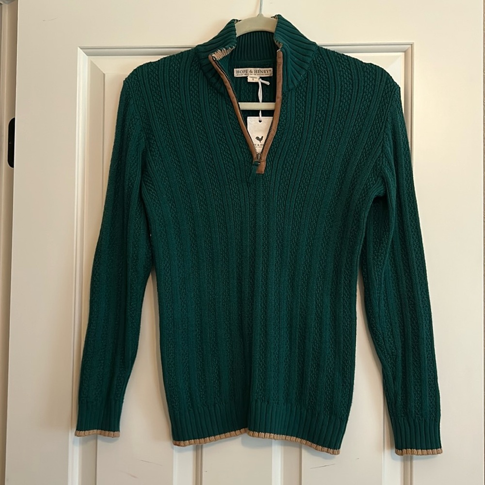 Boy Hope & Henry forest green sweater Size Lg